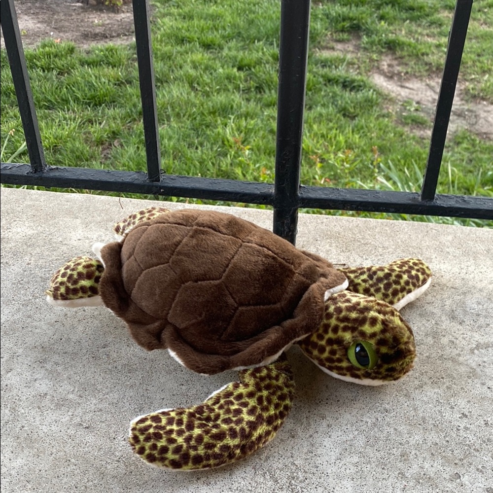 Brown and Green Turtle Stuffed Toy